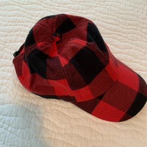 Mens OS J Crew buffalo plaid hat